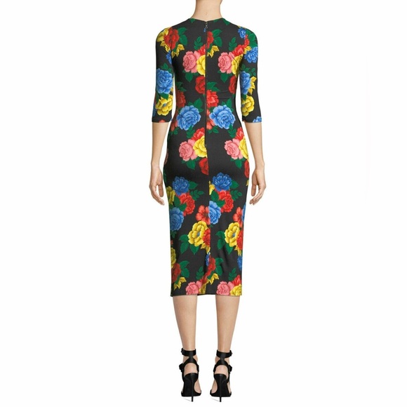 Alice + Olivia Delora Fitted Floral Crewneck Dress XS - Picture 13 of 15